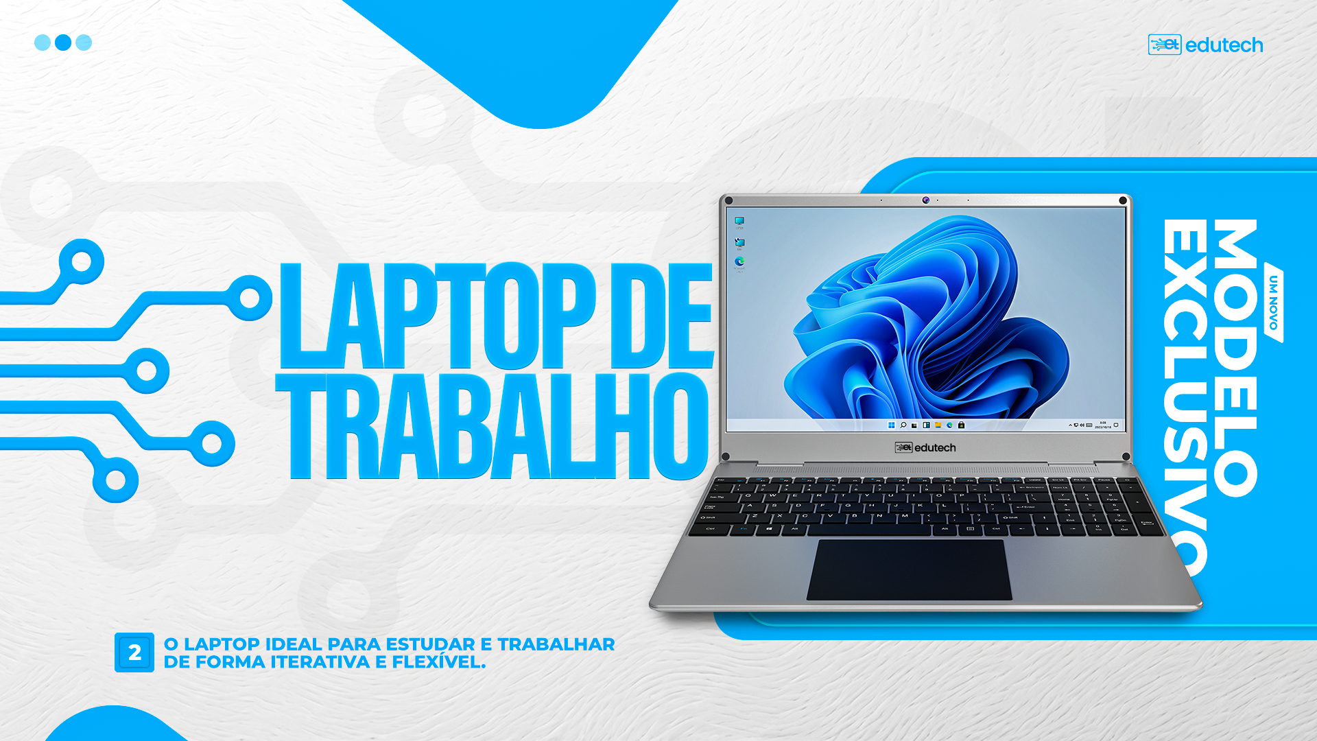 Laptop Moderno Para Estudar e Trabalhar